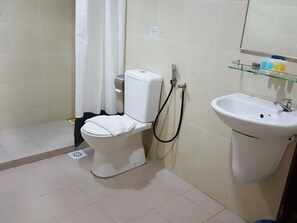 Dusche, Haartrockner, Bidet, Handtücher