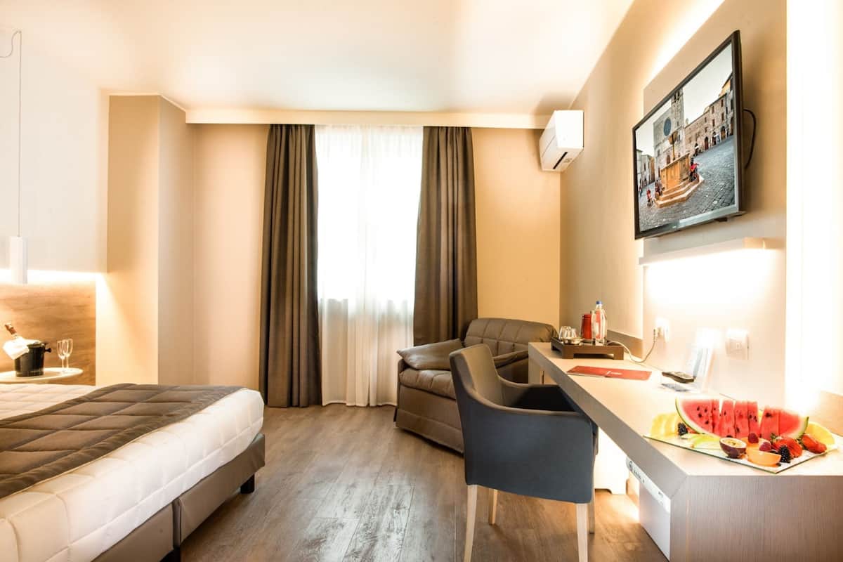 Literie de qualité supérieure, couette en duvet d'oie, minibar