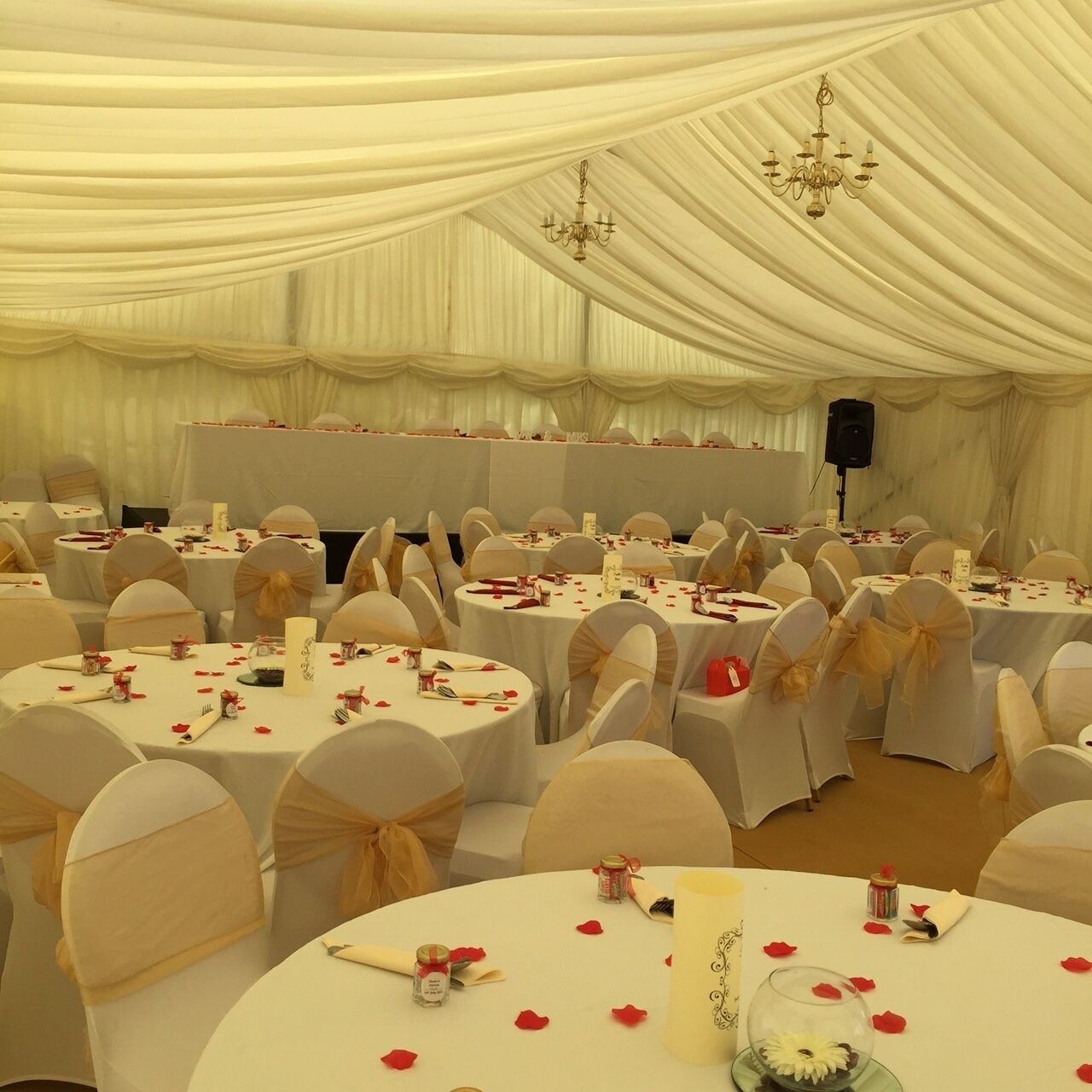 Outdoor wedding area