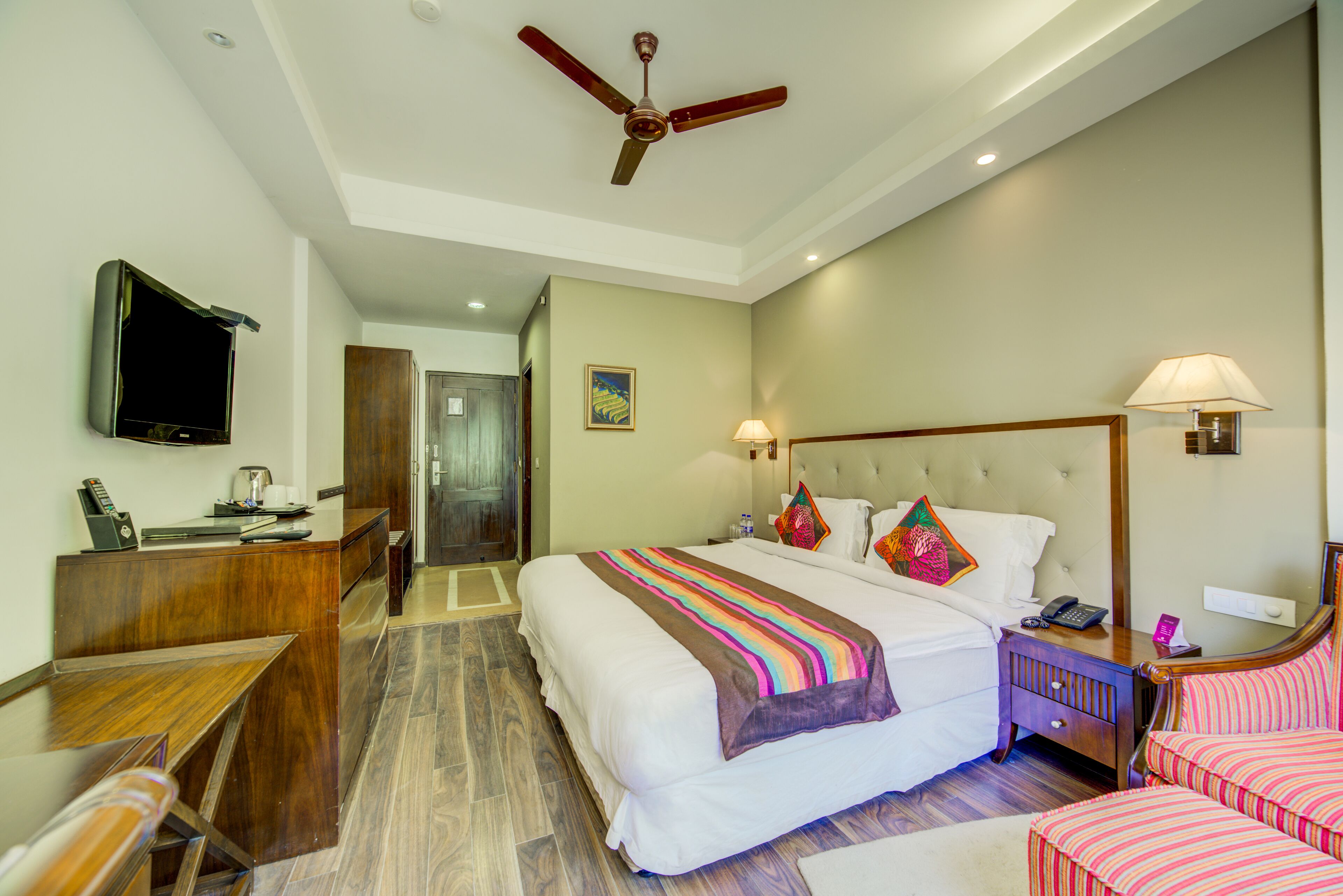 Egyptian cotton sheets, premium bedding, memory-foam beds, minibar