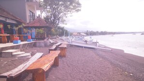 En la playa