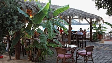 Mediterranean cuisine, beach views