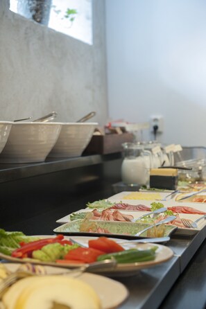 Free daily self-service breakfast 