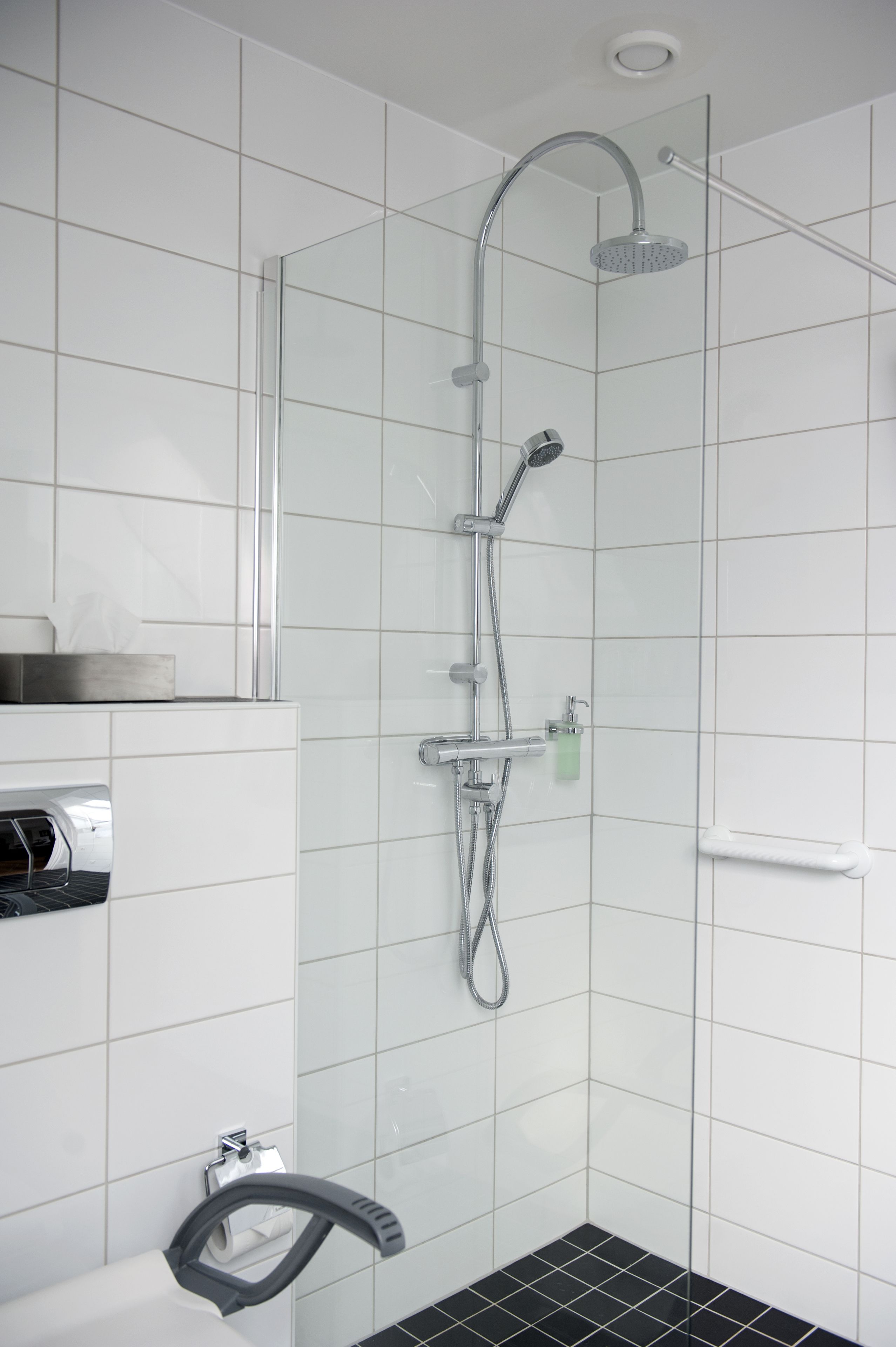 deluxe double room | bathroom | shower, designer toiletries, hair dryer, towels