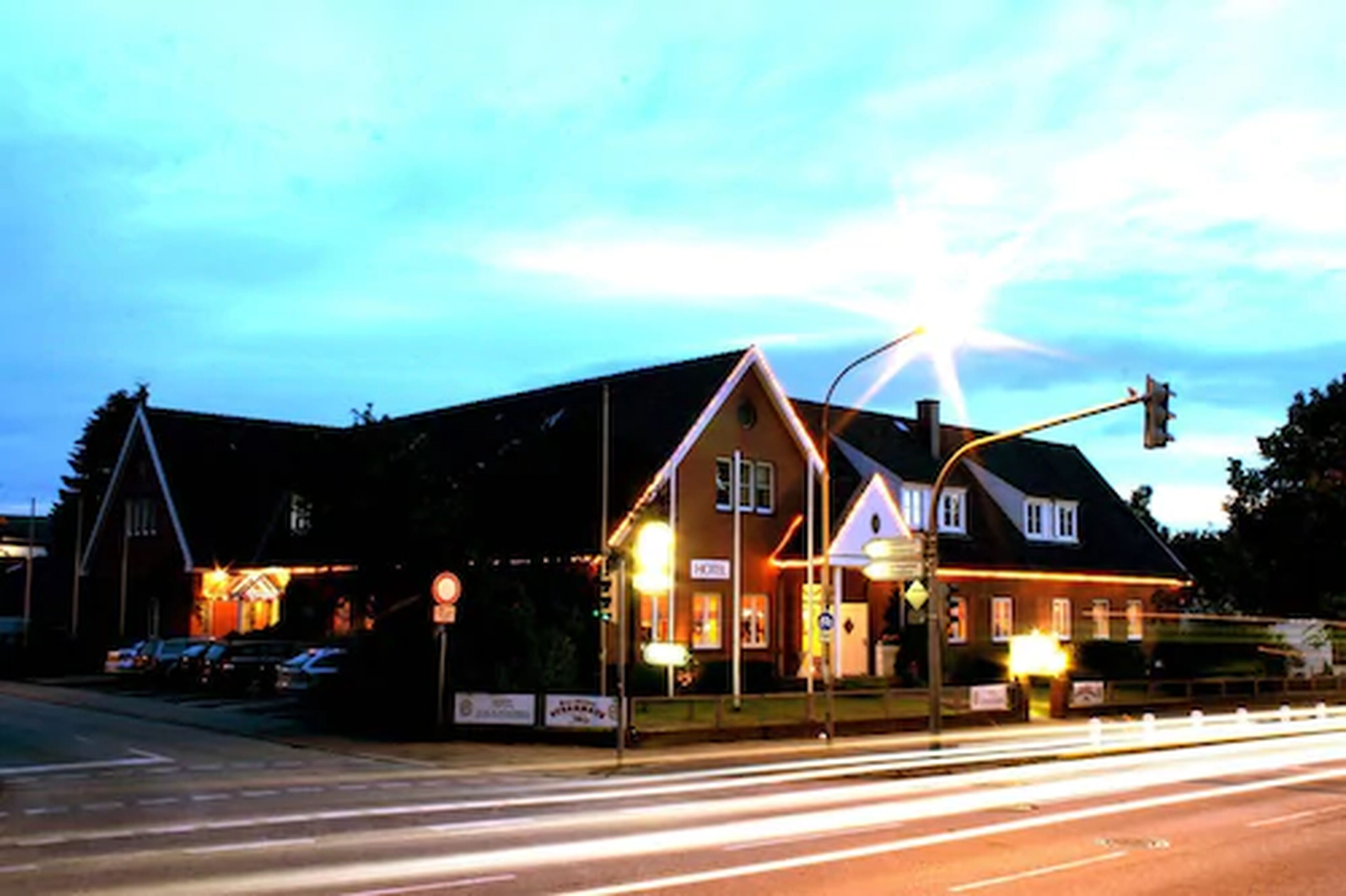 Front of property – evening/night