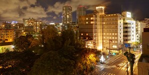 Façana frontal de l'allotjament (vespre/nit)