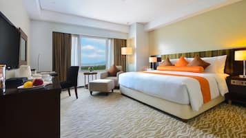 1 kamar tidur, seprai premium, minibar, dan brankas