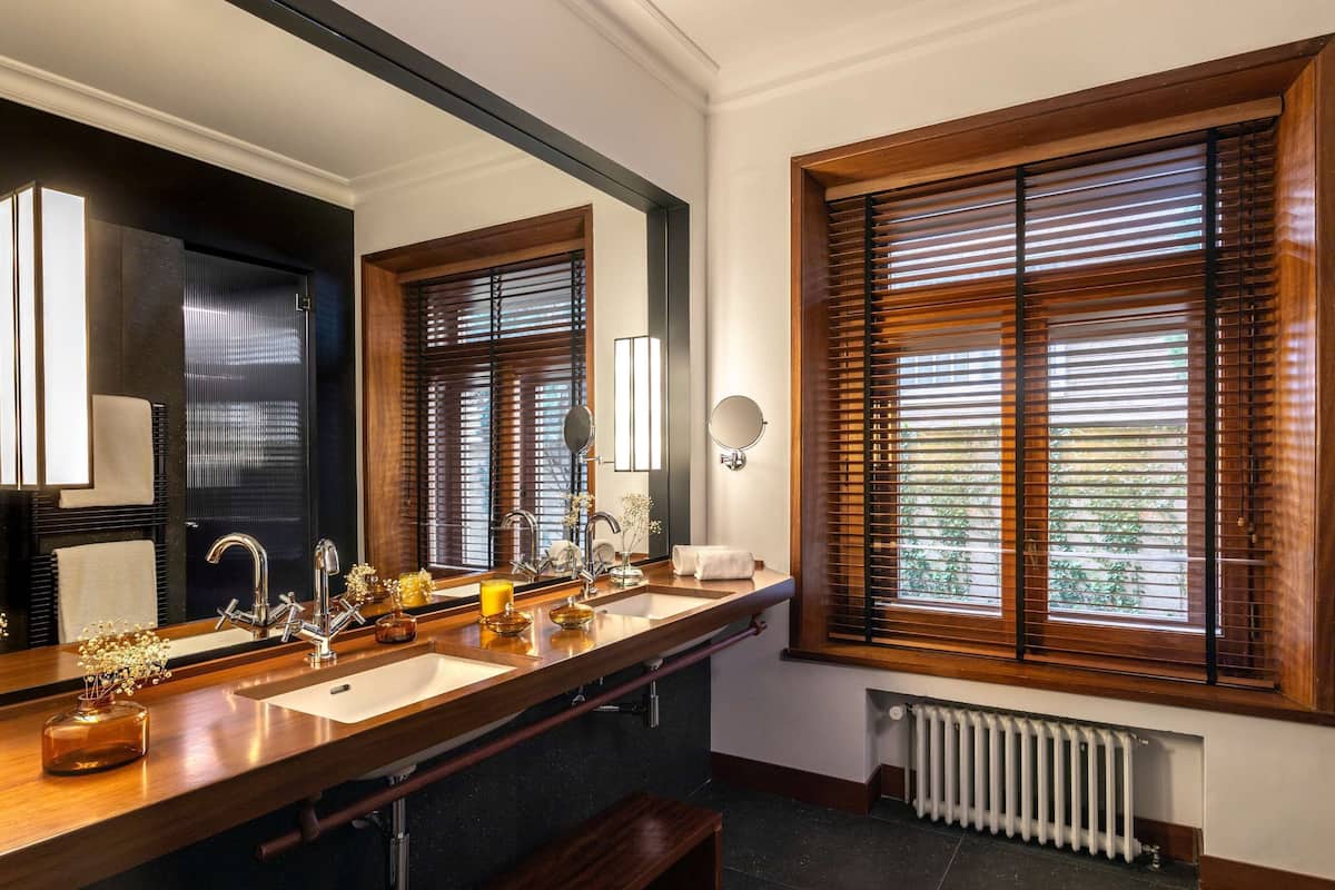 free toiletries, hair dryer, bathrobes, slippers