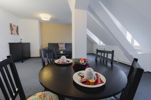 Apartment, 1 Bedroom, Kitchenette | In-room dining - Penzion Dvorákova (Brno)