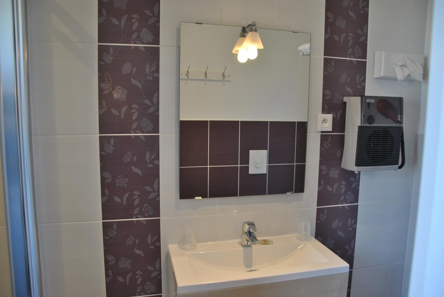 free toiletries, hair dryer, towels