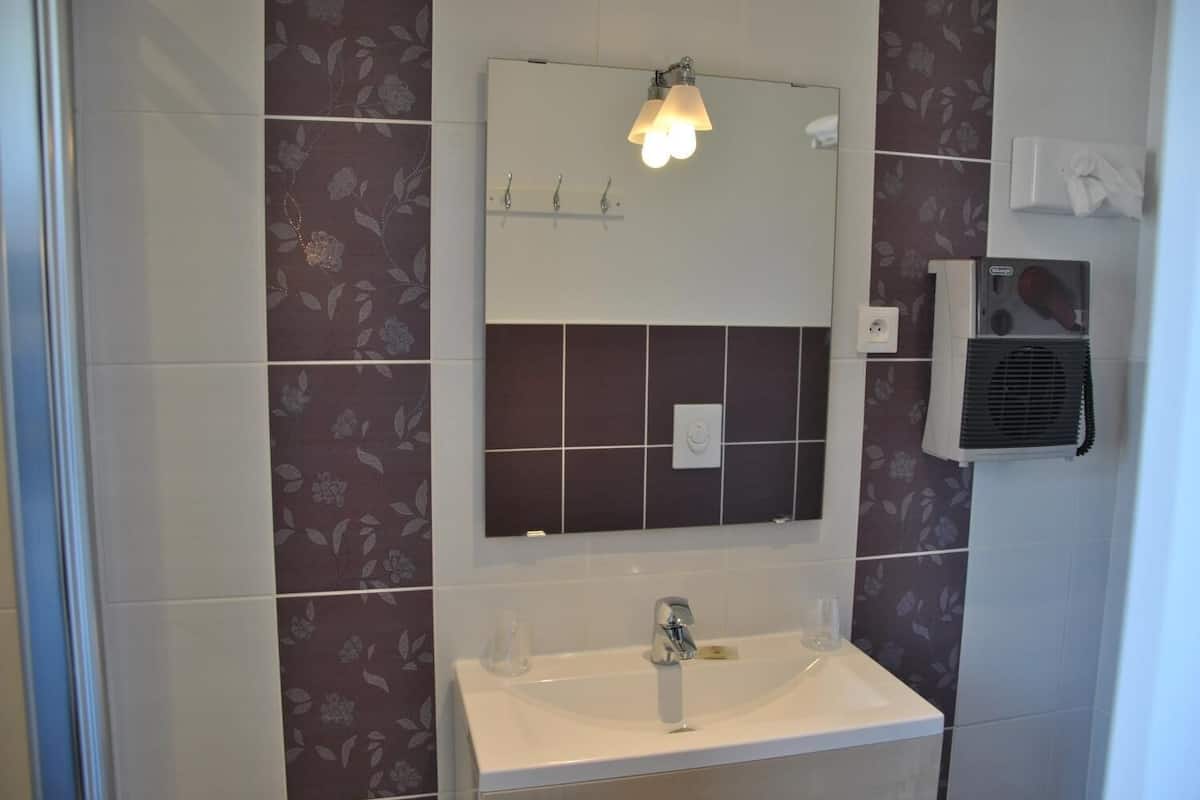 free toiletries, hair dryer, towels