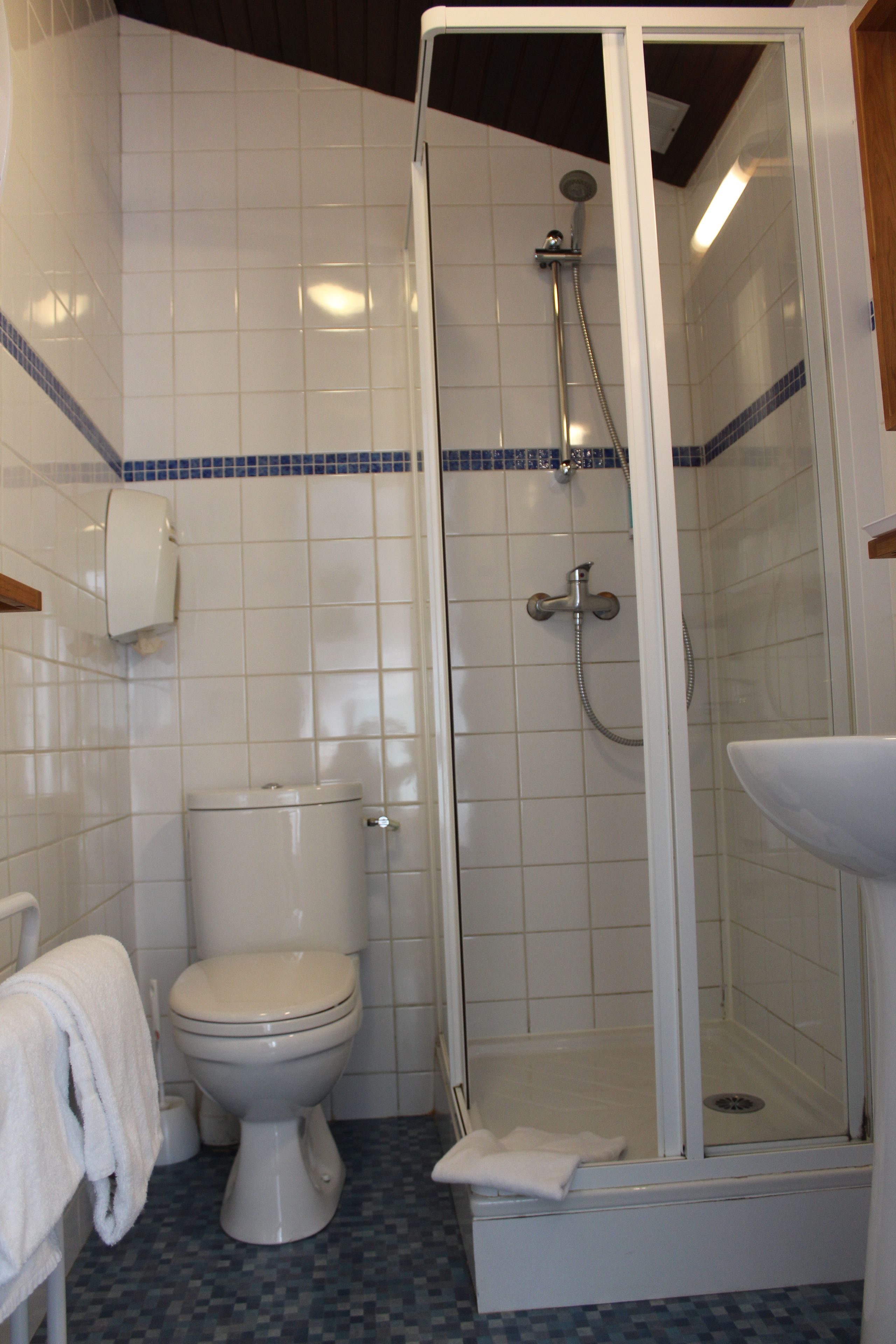 free toiletries, hair dryer, towels