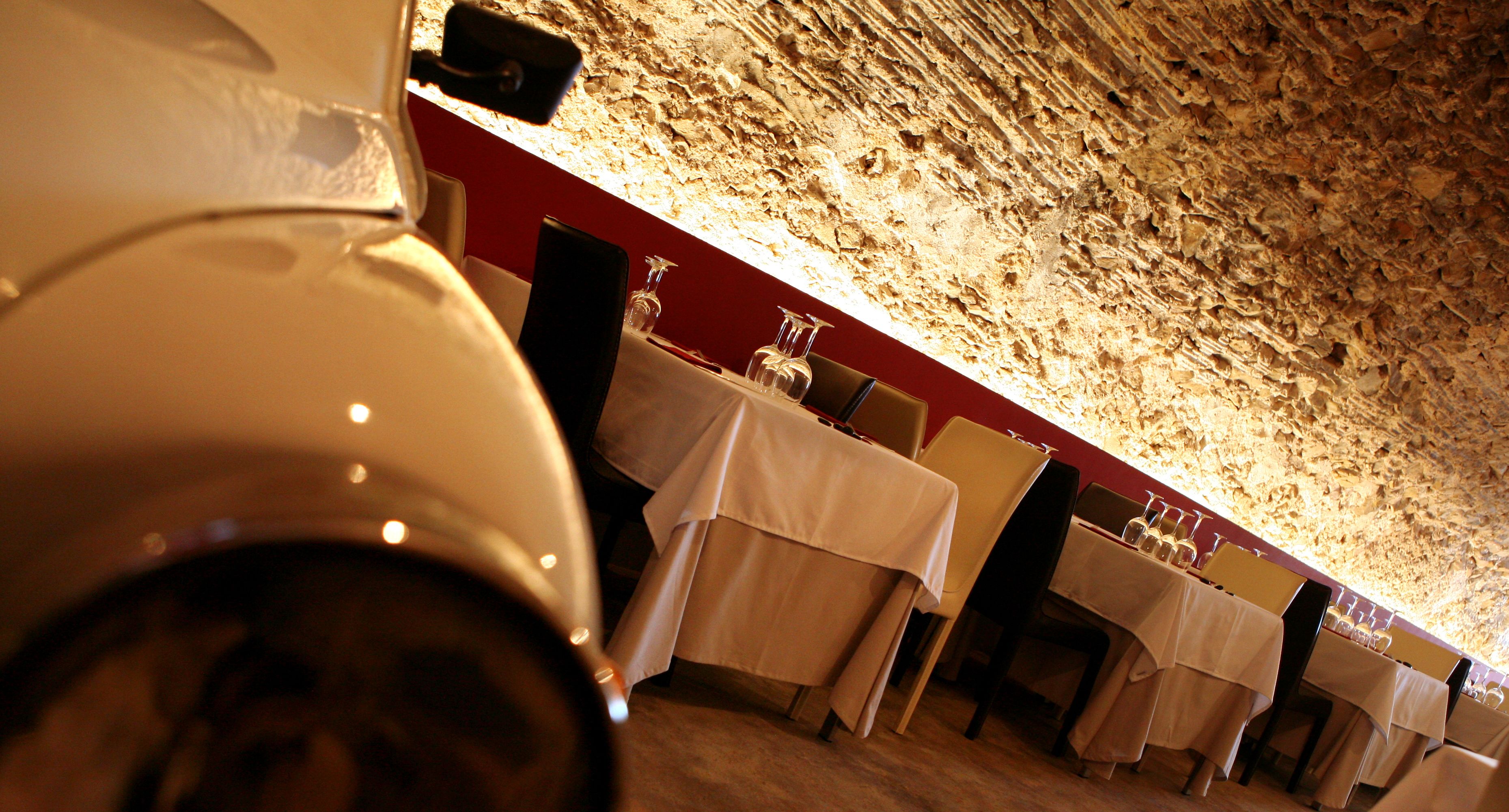 dinner served, garden views