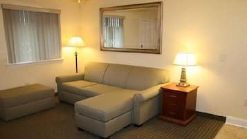40-inch flat-screen TV with cable channels, TV