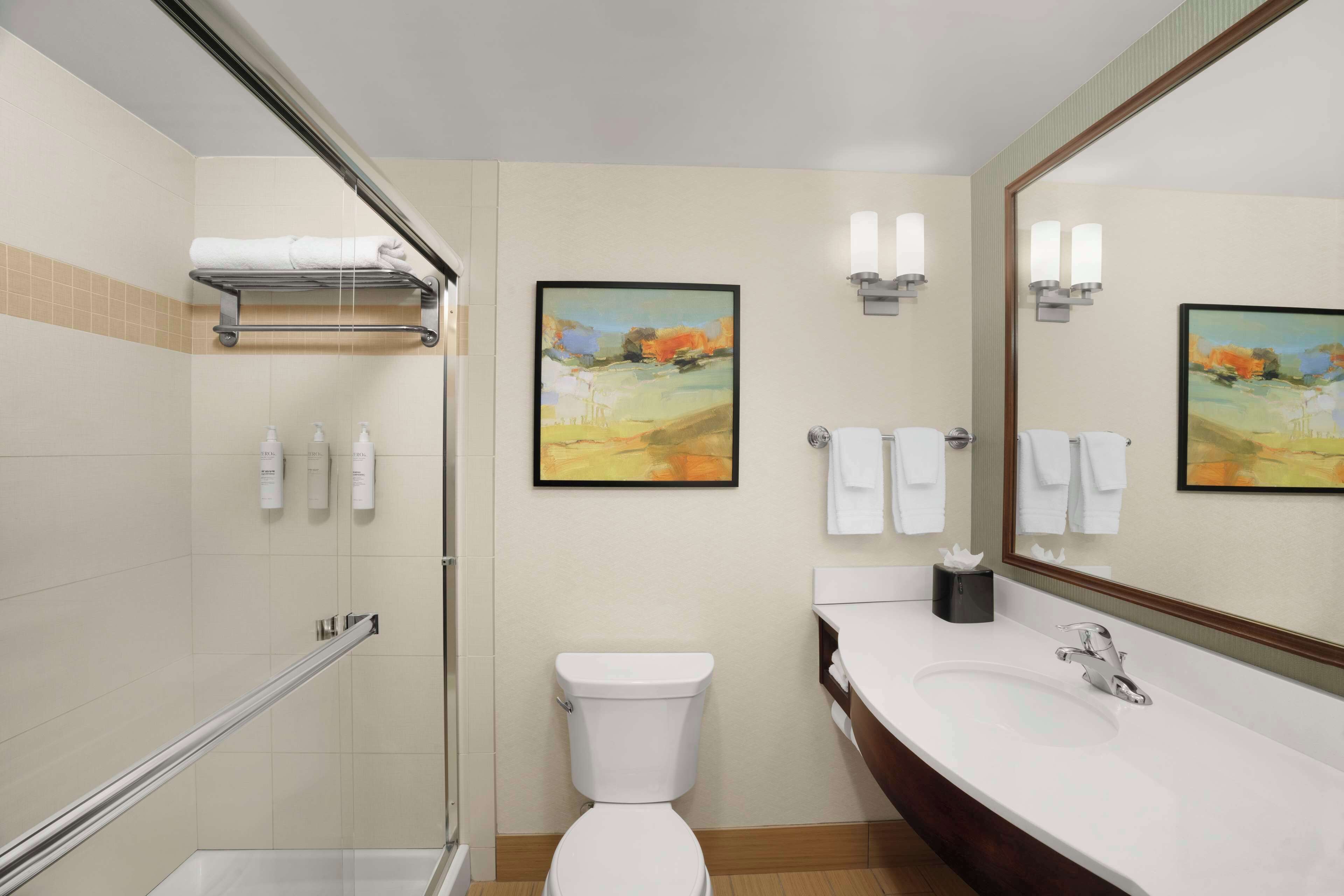 free toiletries, hair dryer, towels, soap