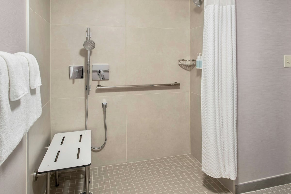 Free toiletries, hair dryer, towels