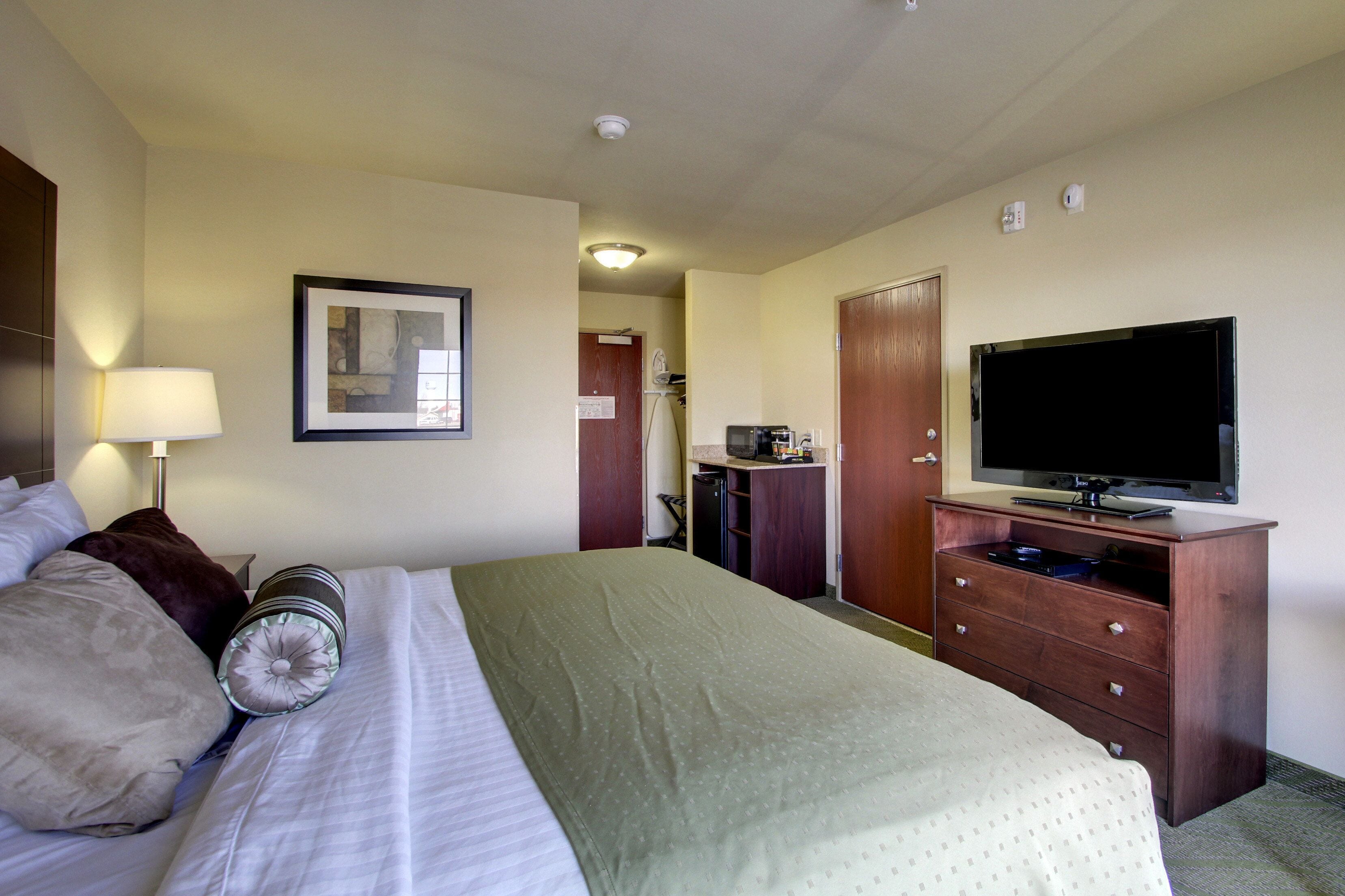 premium bedding, desk, laptop workspace, free wifi