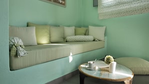 Superior Room | Living area | LCD TV - Senses Boutique Hotel (Santorini)