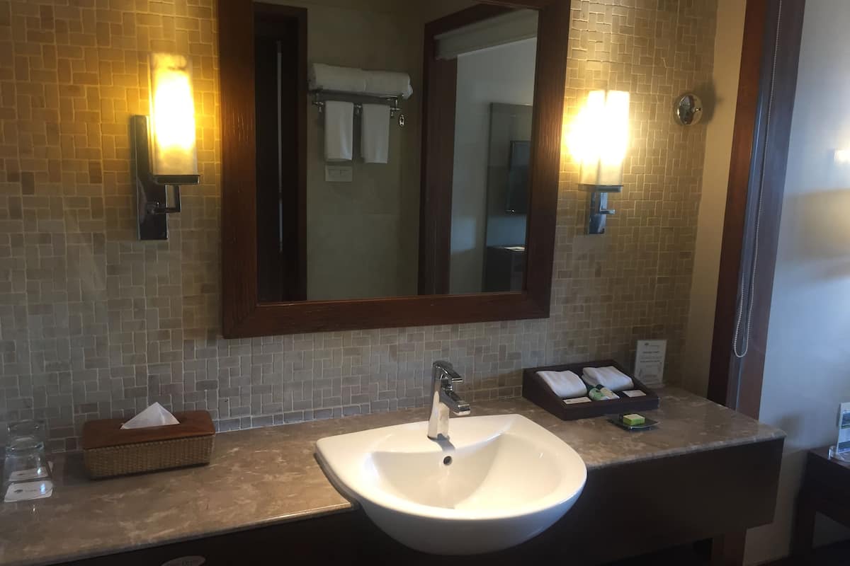 shower, rainfall showerhead, free toiletries, towels