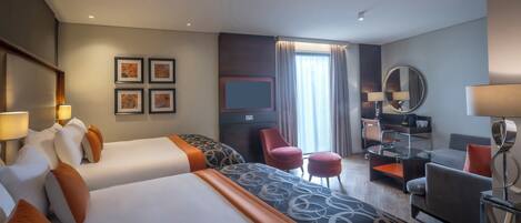Premium bedding, in-room safe, desk, soundproofing