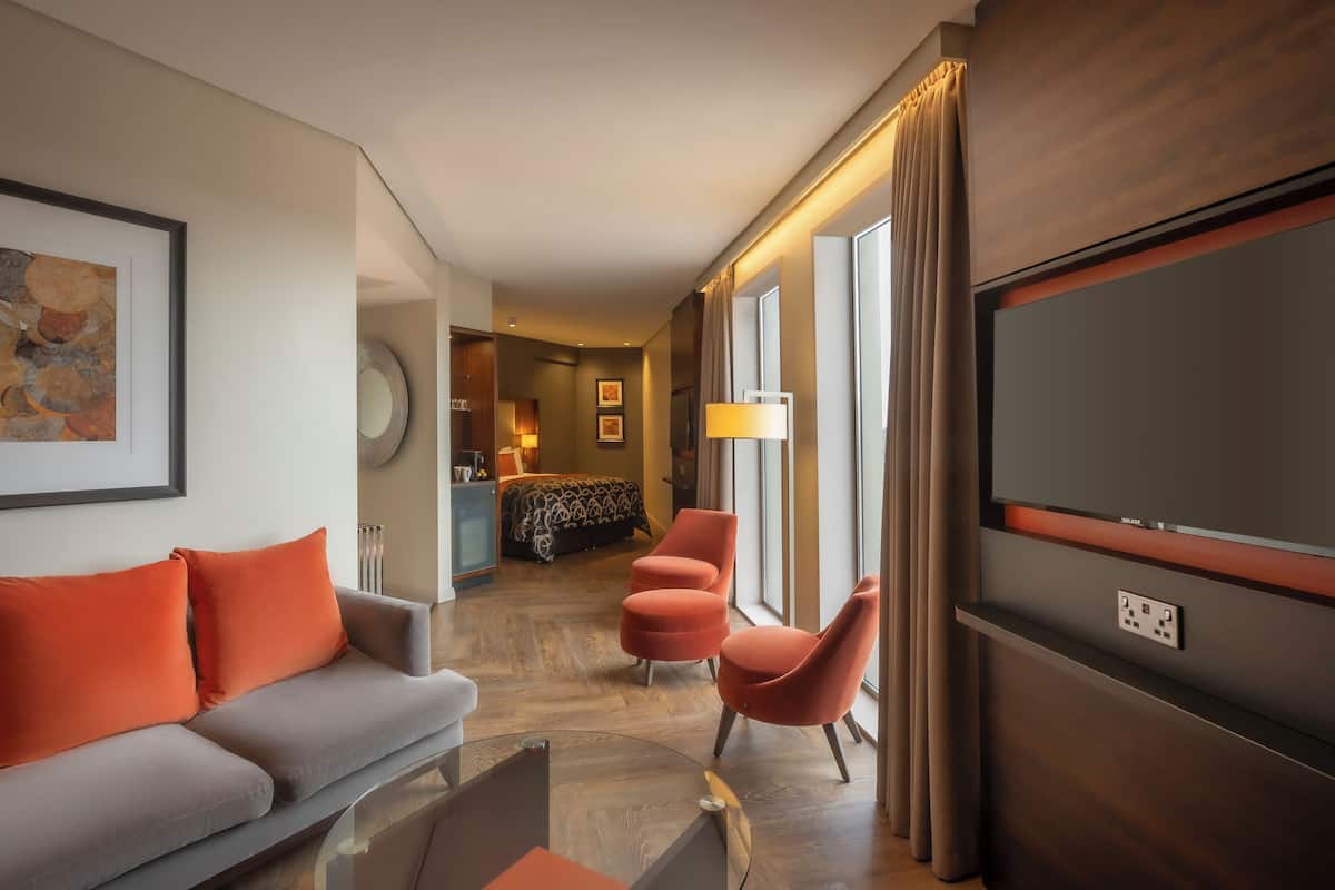 suite | living area | 38-inch tv with cable channels