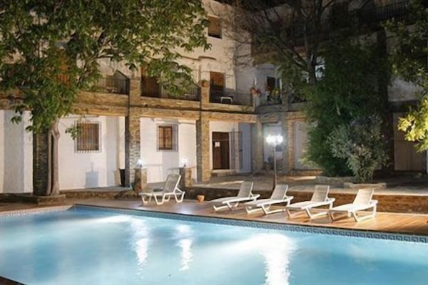 Seasonal outdoor pool, open 11:00 AM to 8:00 PM, sun loungers