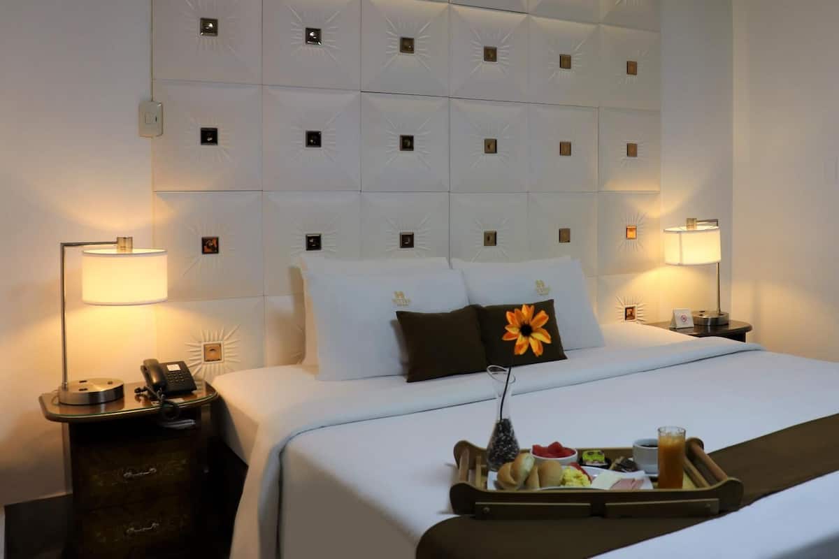 1 chambre, couette en duvet d'oie, minibar