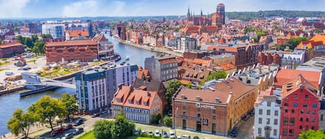 Vue sur la ville depuis l’hébergement