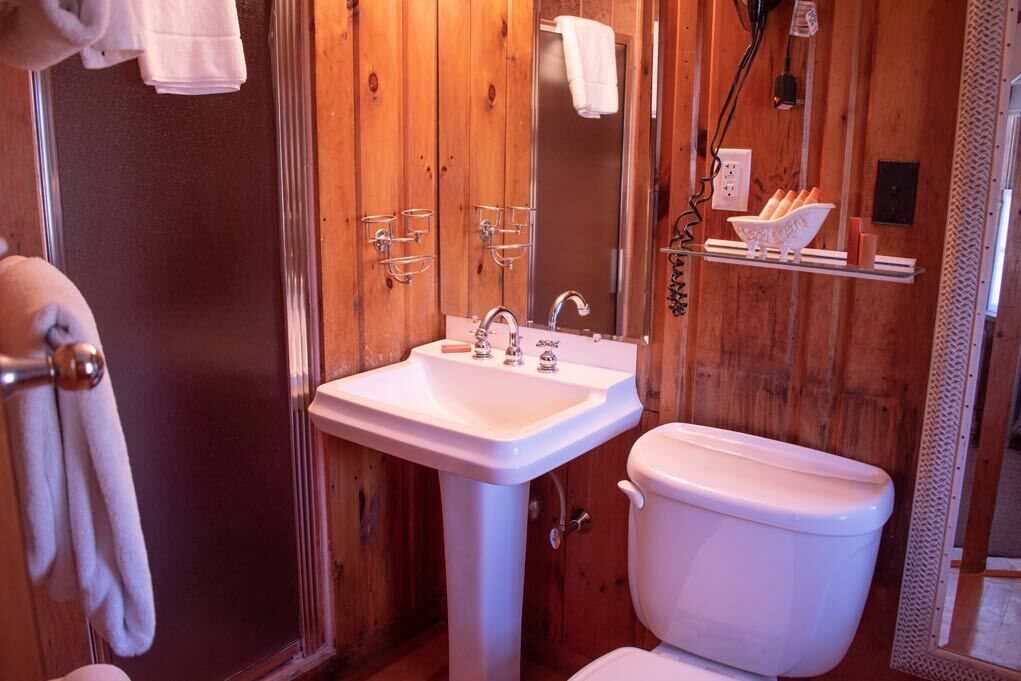 basic room (cozy room) | bathroom | shower, hair dryer, towels