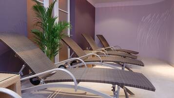 Sauna, body treatments, aromatherapy, body scrubs, facials, massages