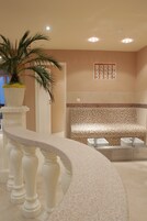 Sauna, body treatments, aromatherapy, body scrubs, facials, massages