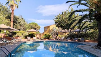 2 outdoor pools, open 9:00 AM to 8:00 PM, pool umbrellas, sun loungers