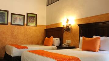 Standard Room, 2 Double Beds | In-room safe, individually decorated, individually furnished, desk