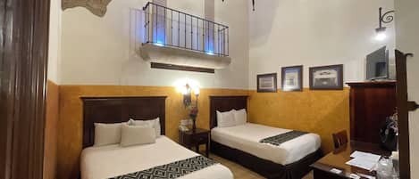 Standard Room, 2 Double Beds | In-room safe, individually decorated, individually furnished, desk