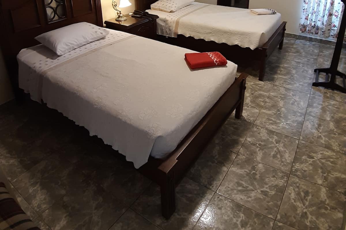Habitación estándar doble | Minibar, caja fuerte, escritorio y cortinas opacas