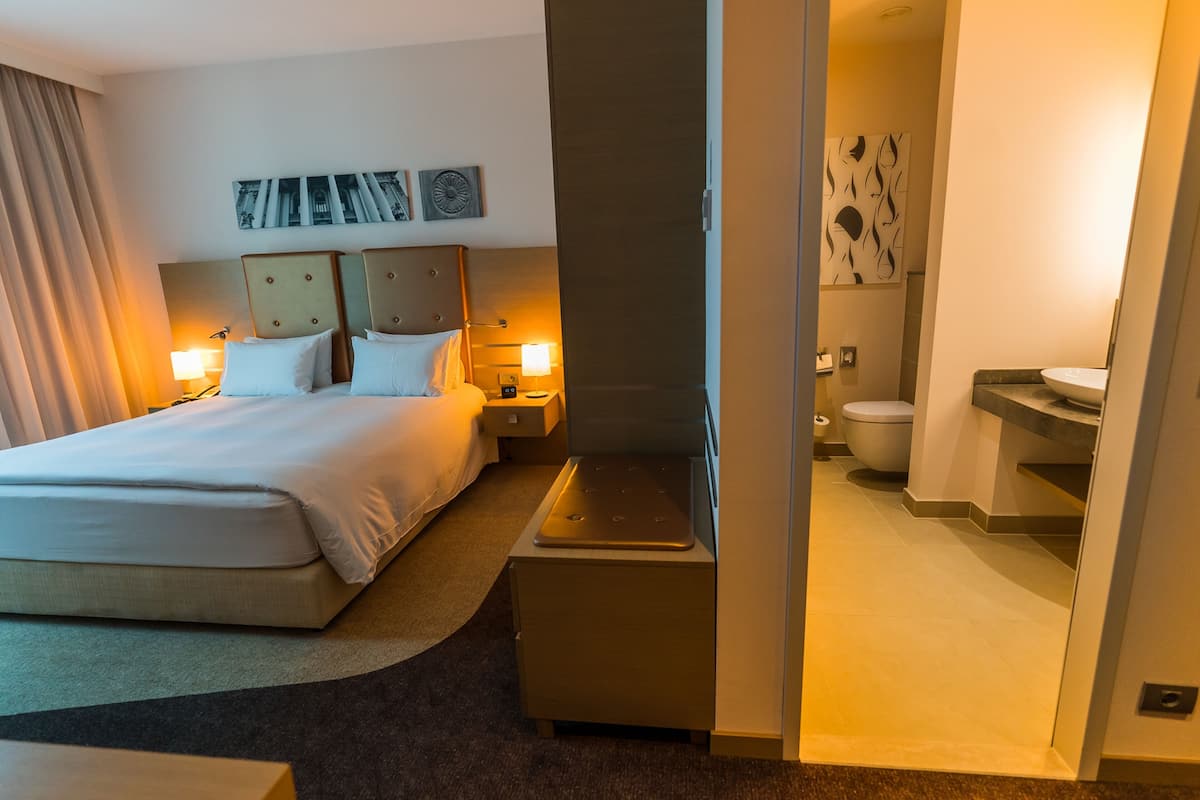 hypo-allergenic bedding, pillow-top beds, minibar, in-room safe