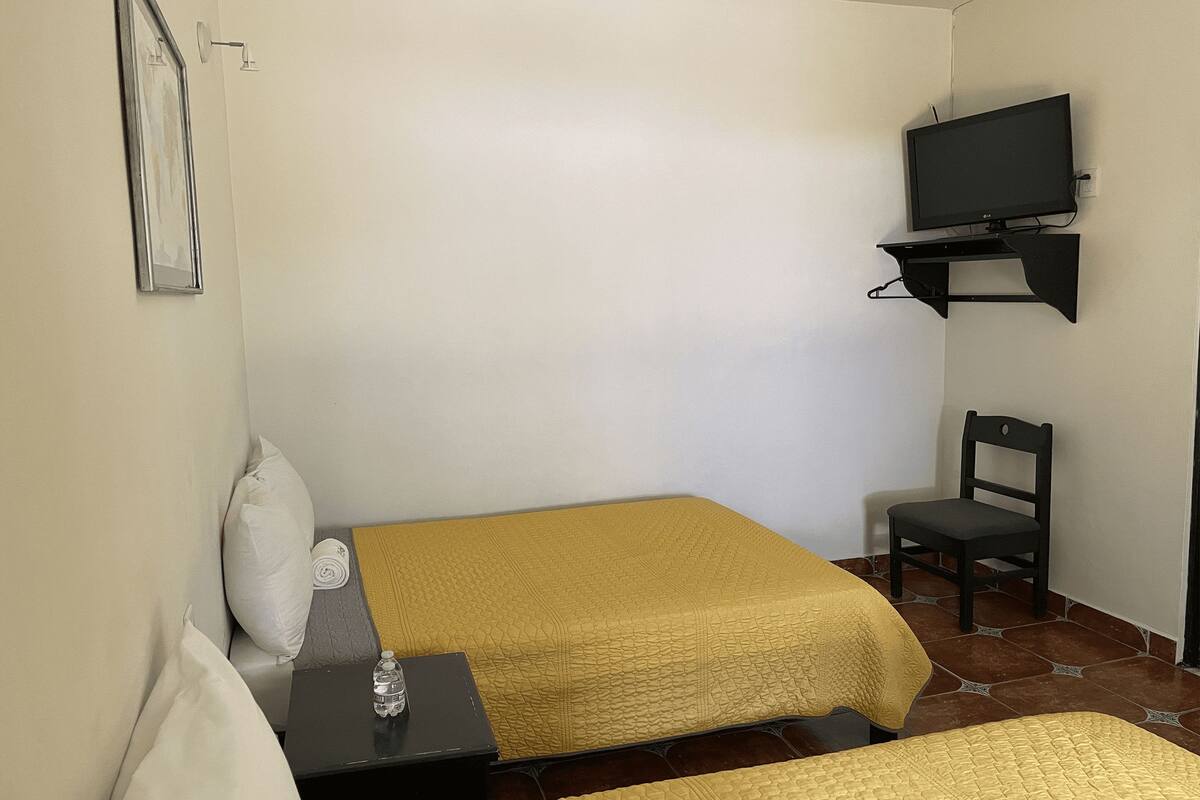家庭四人房 | 办公桌、免费 WiFi、床单