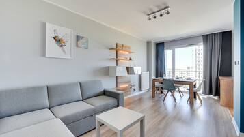 Deluxe Apartment, 1 Bedroom, Balcony (Rakoczego 9 street) | Living room | DVD player