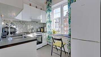 Apartment, 1 Schlafzimmer (ul. Grobla I (4 Adults) 8/6) | Eigene Küche | Kühlschrank, Mikrowelle, Herdplatte, Geschirrspüler
