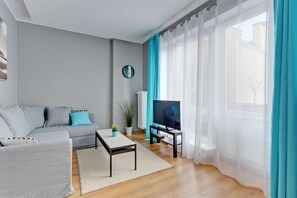 Apartment, 1 Bedroom, Balcony (4 adults, 10 Czopowa Street) | Living room