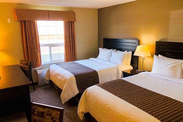 Standard Room, 2 Queen Beds, Non Smoking | Desk, rollaway beds, free WiFi, bed sheets - Econo Lodge (Okotoks)