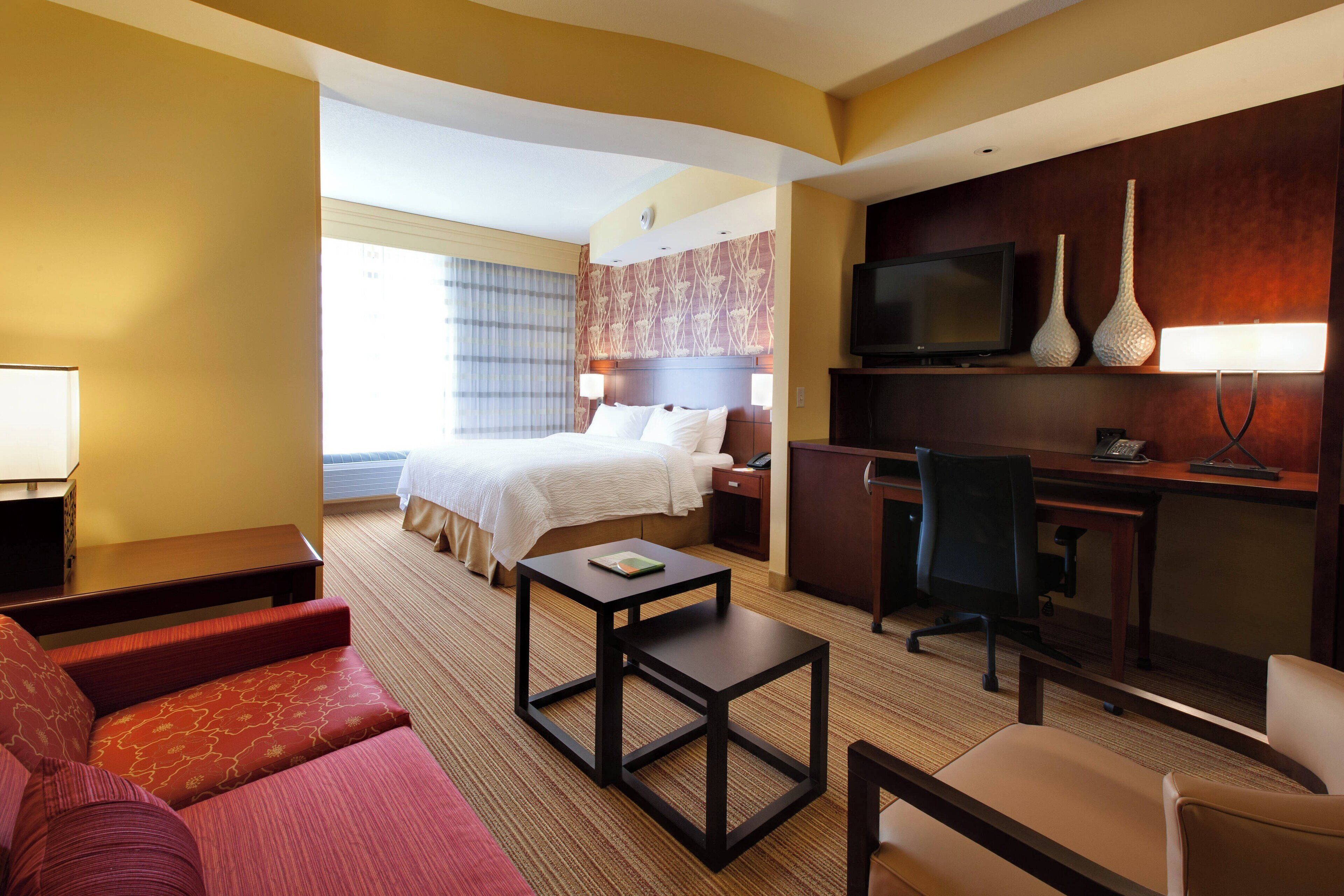 in-room safe, desk, blackout curtains, iron/ironing board