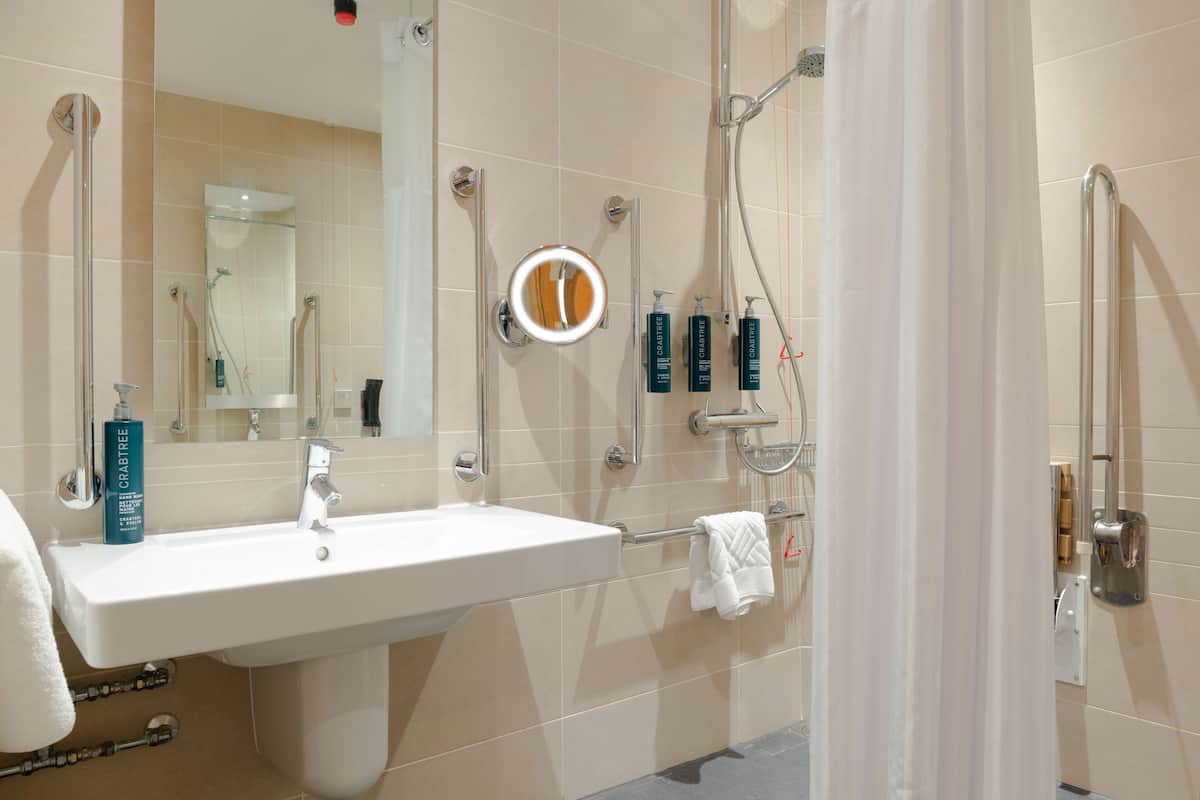 king accessible deluxe room | bathroom shower