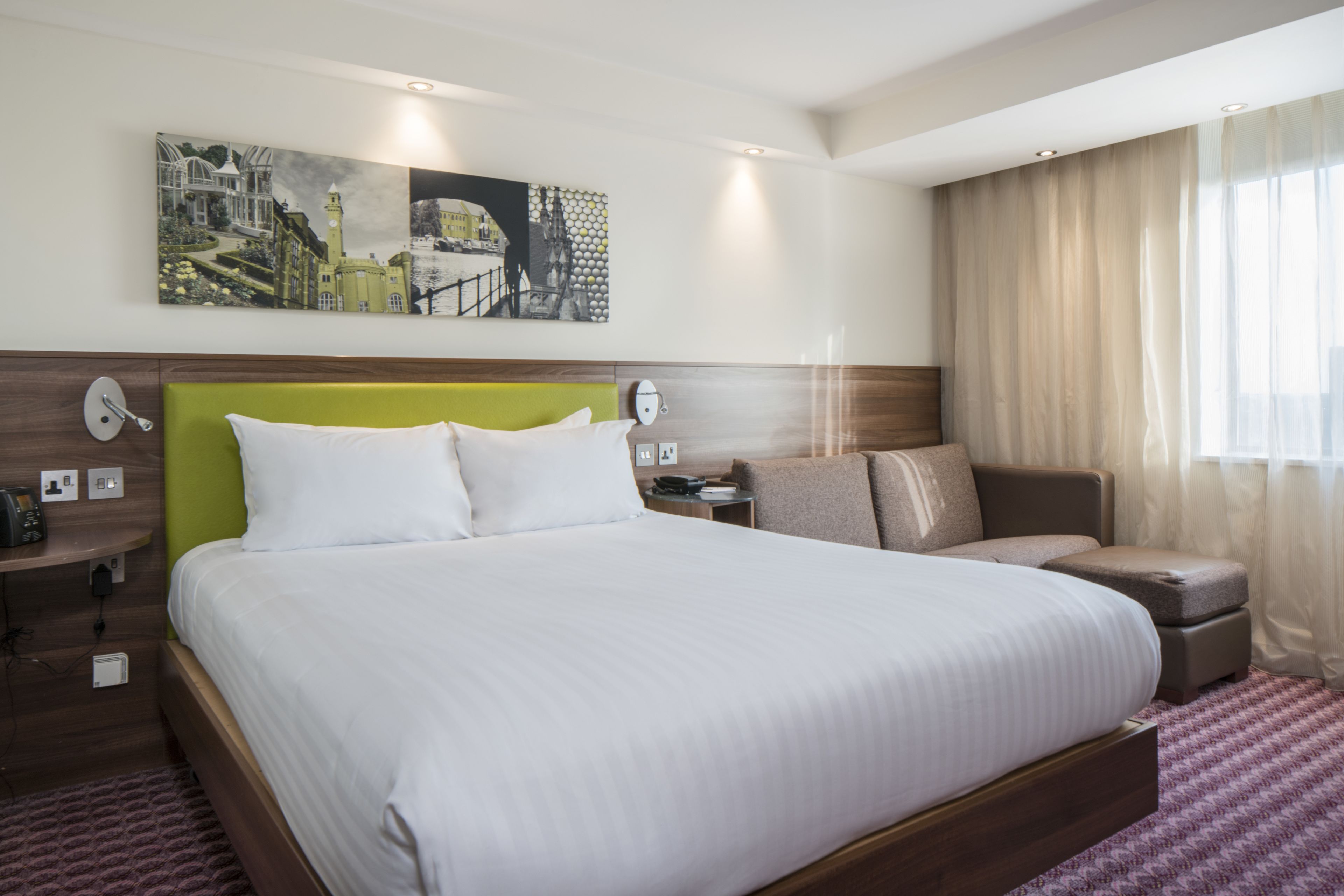 Hypo-allergenic bedding, in-room safe, iron/ironing board