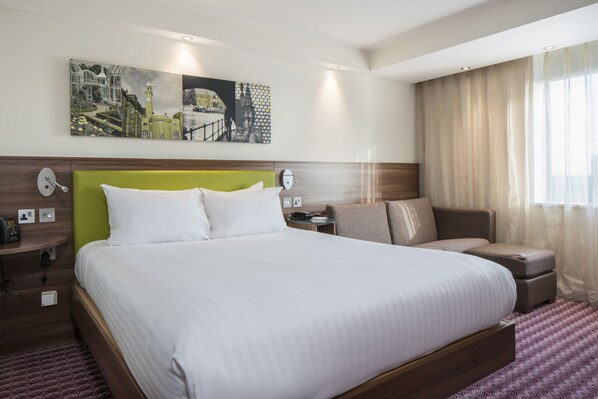 Hypo-allergenic bedding, in-room safe, iron/ironing board