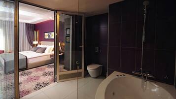Suite, 1 King Bed, Smoking, Terrace | Bathroom | Designer toiletries, hair dryer, bathrobes, slippers