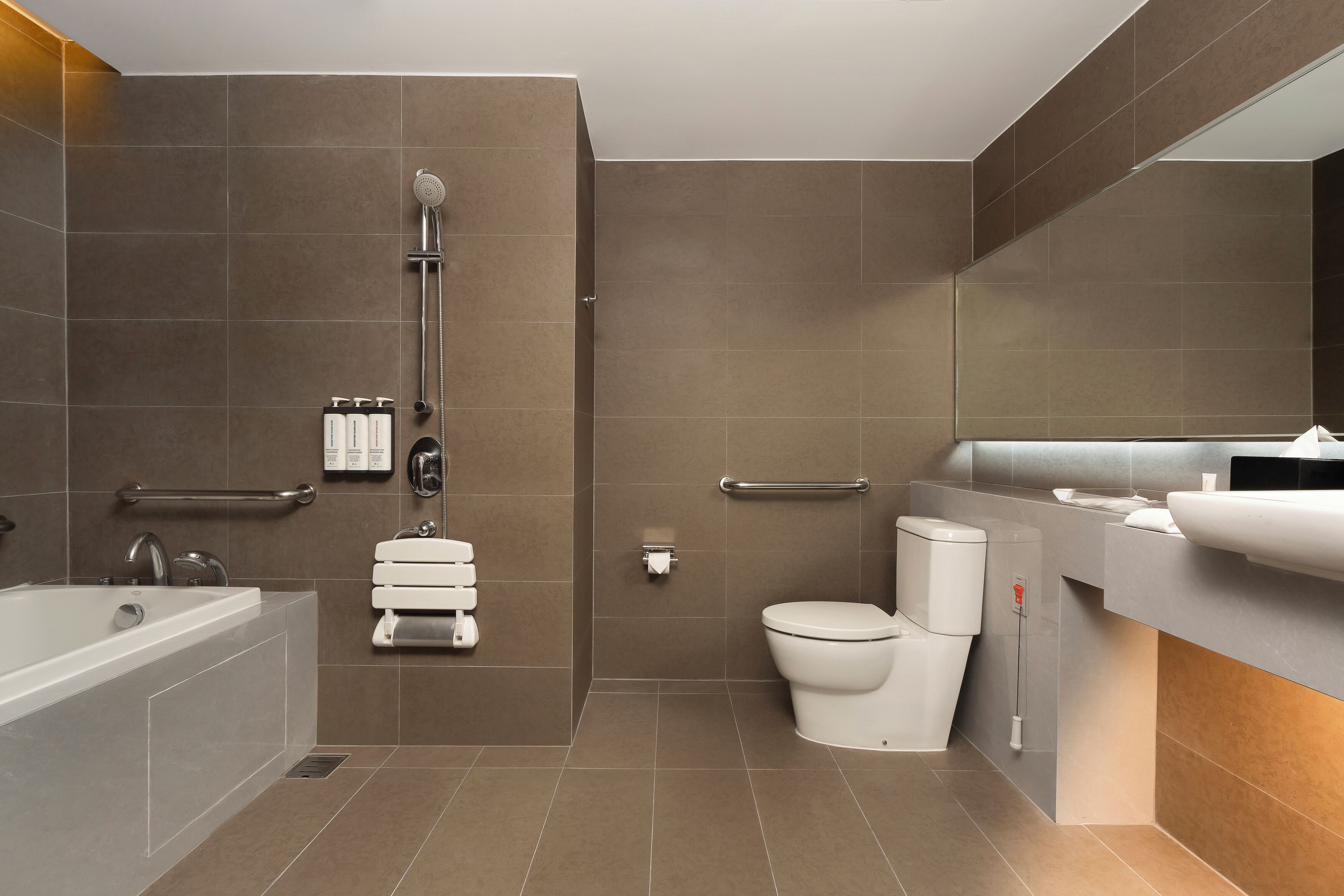 suite, 1 king bed with sofa bed | bathroom | free toiletries, hair dryer, bathrobes, slippers