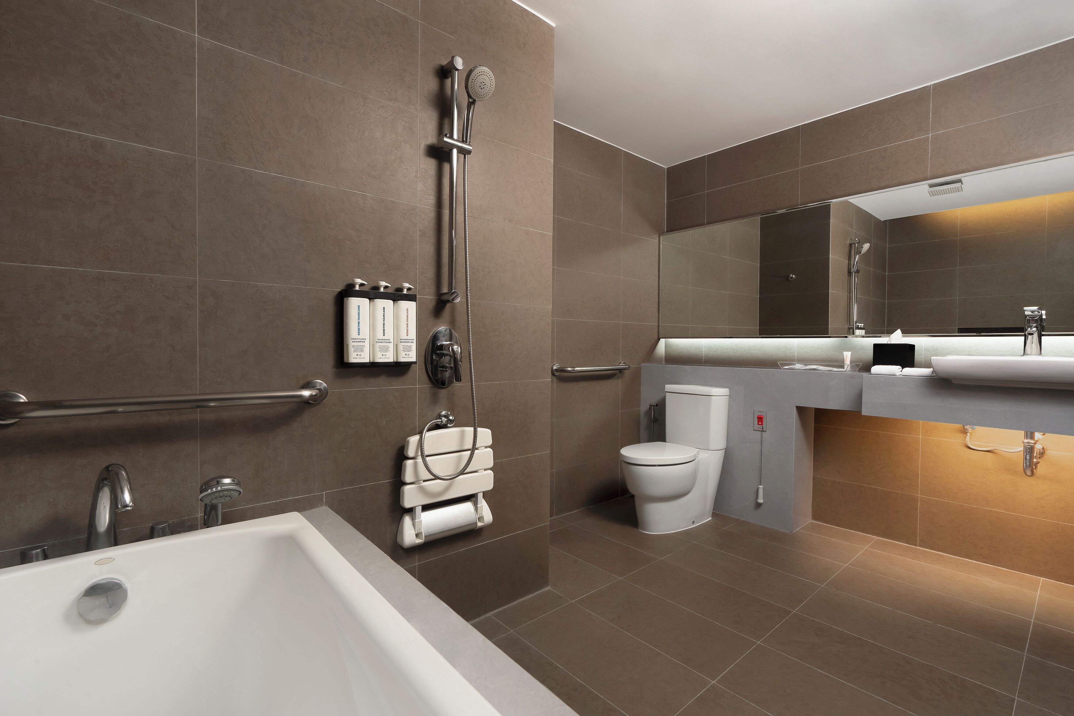 suite, 1 king bed with sofa bed | bathroom | free toiletries, hair dryer, bathrobes, slippers