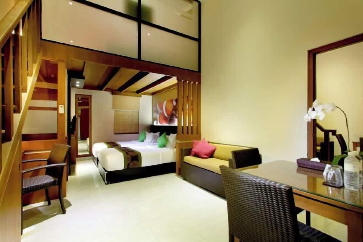 2 habitaciones, ropa de cama de alta calidad y minibar