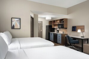 Estudi en suite, 2 llits de matrimoni | 1 dormitori, roba de llit d'alta qualitat i caixa forta a l'habitació 